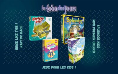 Test : Jeux enfants : Brick Like This !, Mon Premier Unlock, Splendor Kids, Raptor Race